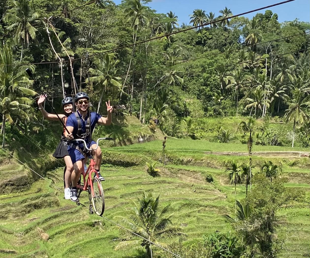 Tegalalang rice terrace and sky bike